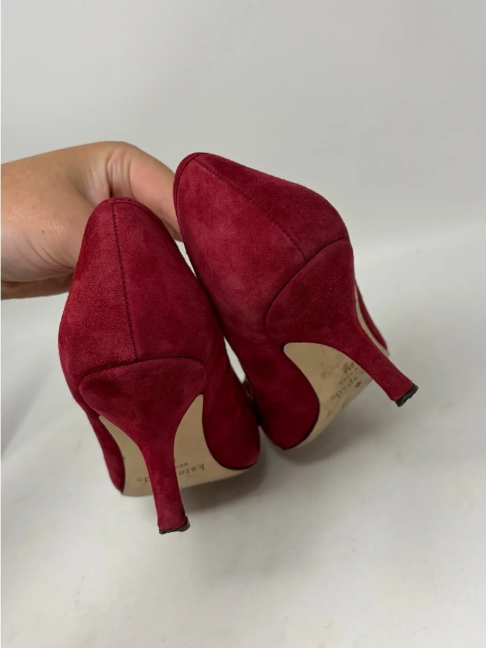 Kate Spade Floral Suede Pump Heel Size 8 - Picture 4 of 9